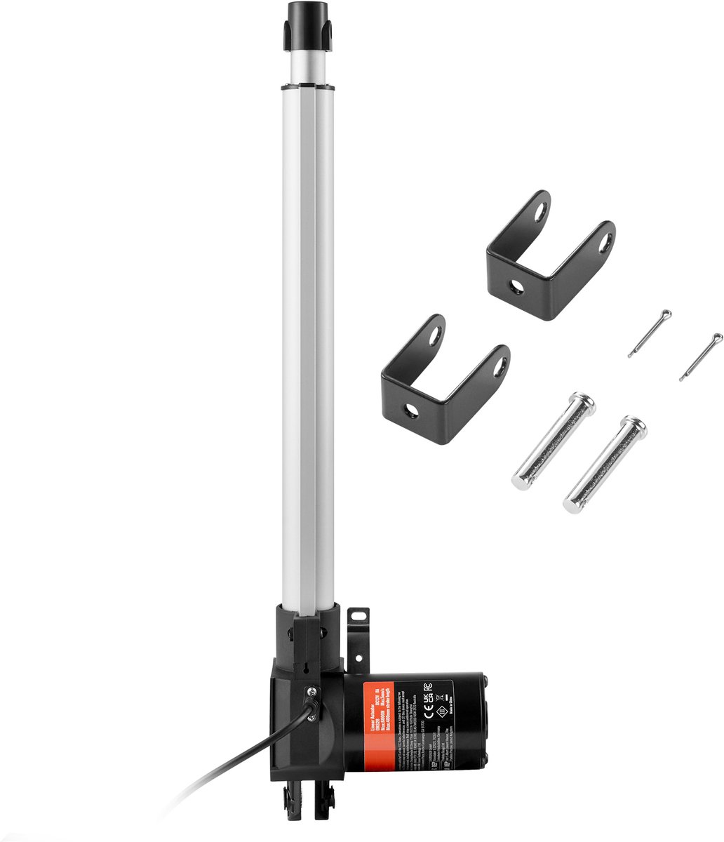 Hoogwaardige Lineaire Actuator,12 V, 350 Mm, 600kg/6000 N, 5 Mm/S Lineaire Bewegingsactuator met Montagebeugel en Ip44-Bescherming voor Elektrische Deuren, IndustriëLe Machines, Schepen, Cargo