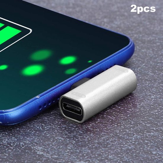 USB C Splitter 1 to 2, 2Pcs Typec Converter Dual 2-in-1 To Headphone and Charger Adapter (Silver), Connections & Adapter
