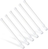 Tringles à rideaux - sans perçage - 6 pièces - blanches - 30 à 50 cm