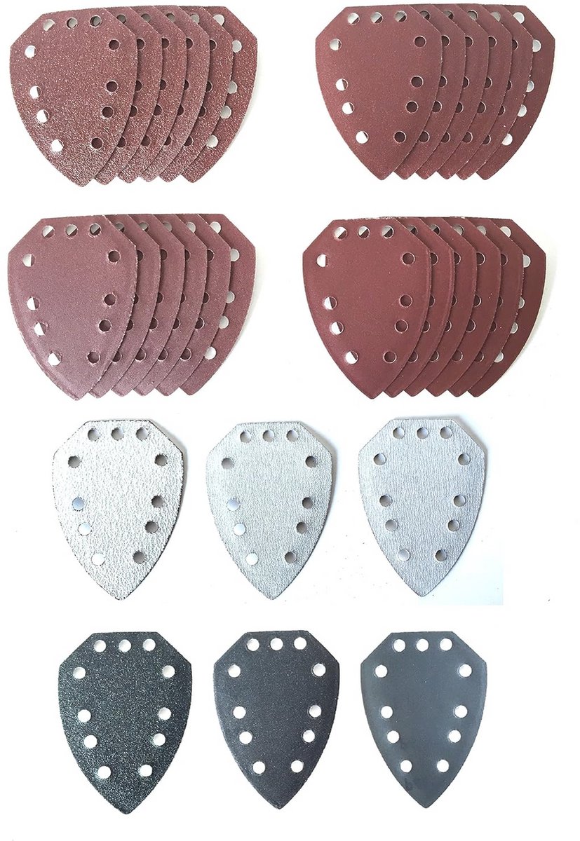 30-delige schuurpapierset voor handschuurmachines
