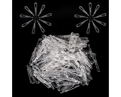 Mini Kledingknijpers - Plastic Clips - Kleding Organiseren - Tanden Ontwerp - 300 Stuks - Transparant