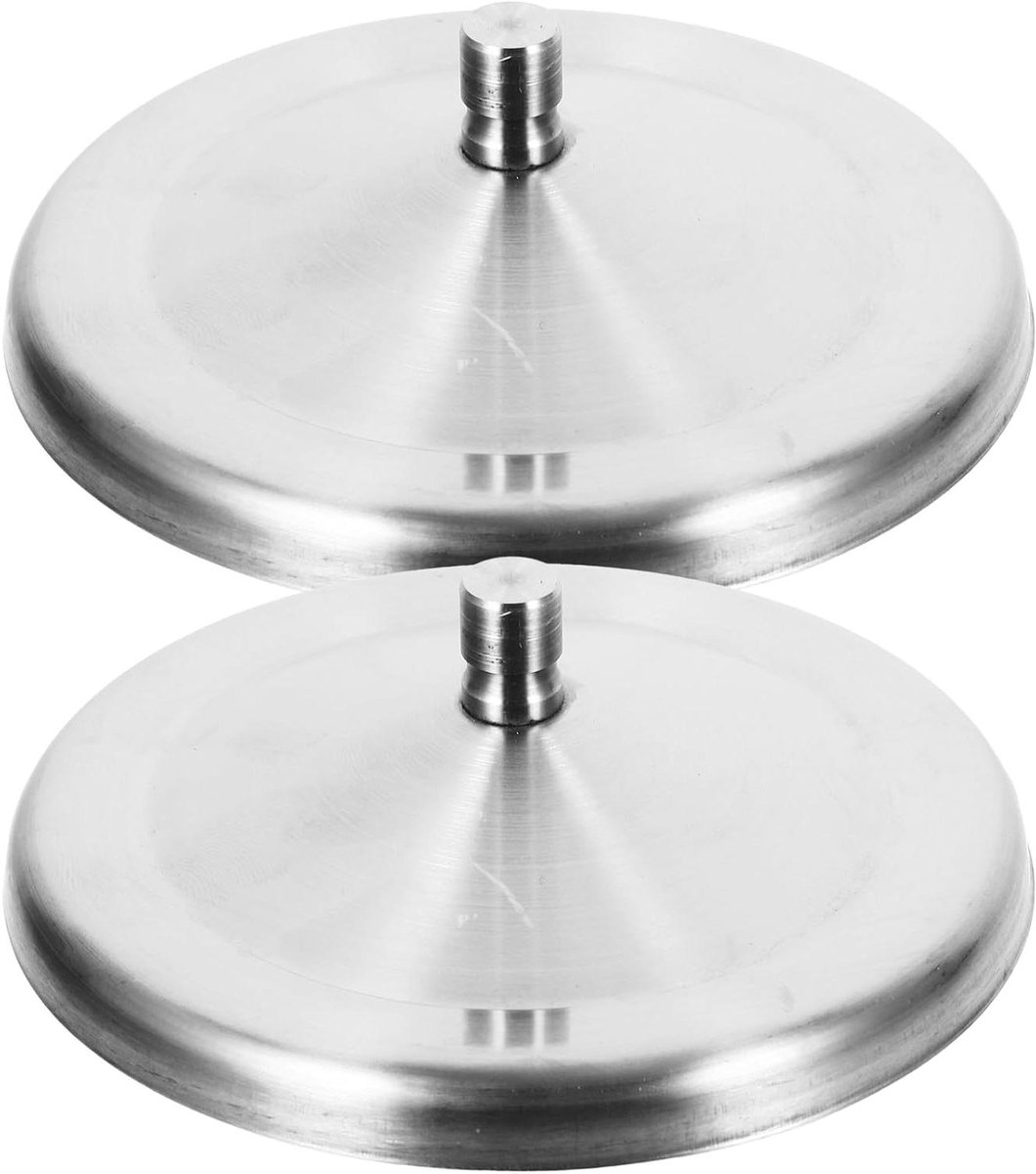 2 stuks herbruikbare roestvrijstalen bekerdeksels - 10 cm diameter - stofdicht - universeel voor koffie, keramische bekers, koffiekopjes, thee, bierpullen, wijnglazen - zilver
