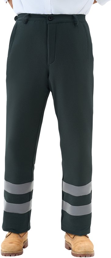 Pantalon de protection contre les tronçonneuses, niveau A - 8 couches de protection - Ceinture ajustable et sac à outils, foresterie, Zwart