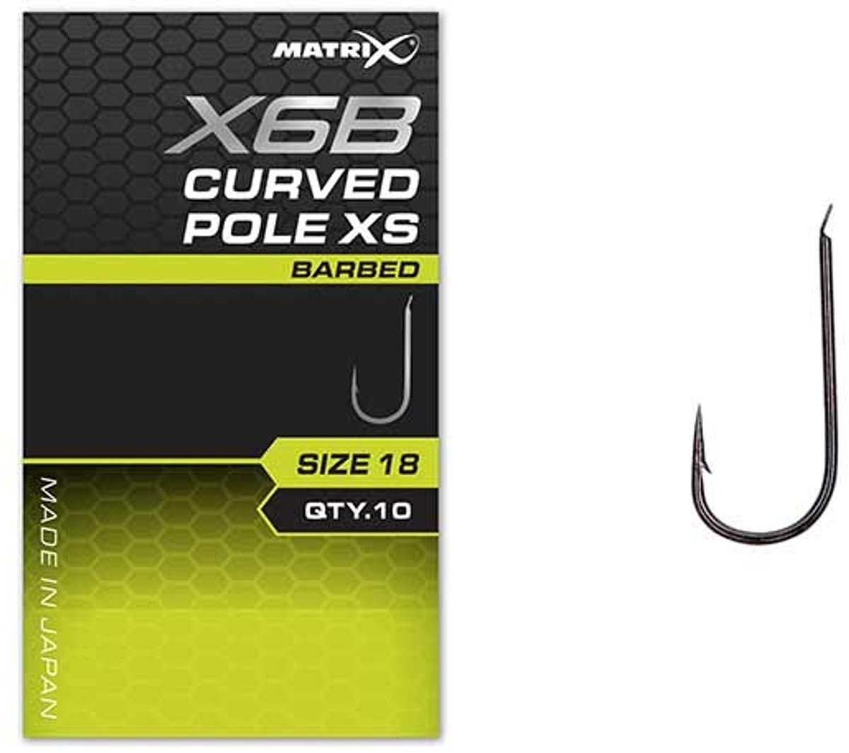 Matrix X6B Curved Pole XS Spade-Barbed (10 pcs) - Maat : 14