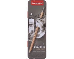 Crayons Bruynzeel Expression 6 duretés en étain | 6 pièces