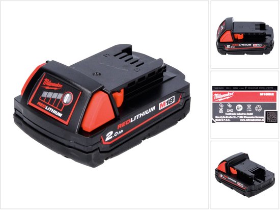 2 batteries 2.0 Ah Milwaukee M18B2 - PS Auction - We value the future