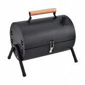 Draagbare Houtskoolbarbecue met Deksel & Schouw – Compacte BBQ Vat voor Tuin & Vakantie!