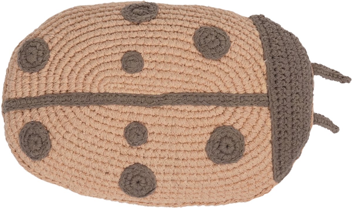 Kidsdepot Kussen - Ladybird - Roze/Bruin
