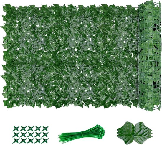 AGJIDSO Kunstmatige klimopafscherming, 3m x 1m (2 * 3x0,5m) Kunstmatige
