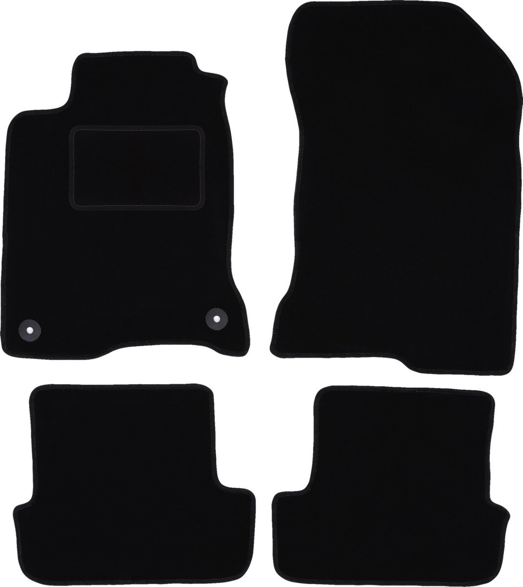 Zwarte veloursmatten voor: Renault Laguna III coupé (2007-2015)