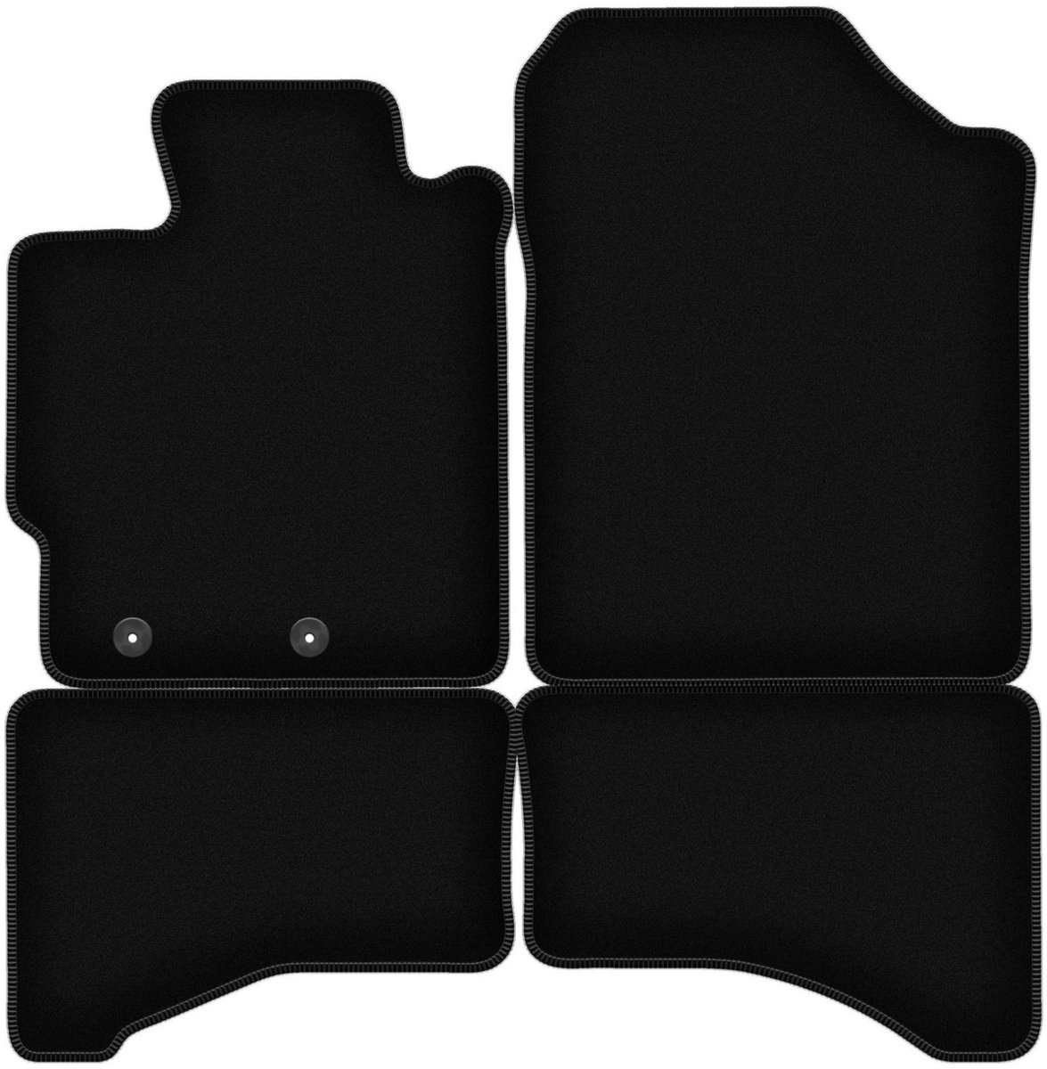 BASIC zwarte veloursmatten voor: Toyota Yaris III Hybrid hatchback (2013-2017)
