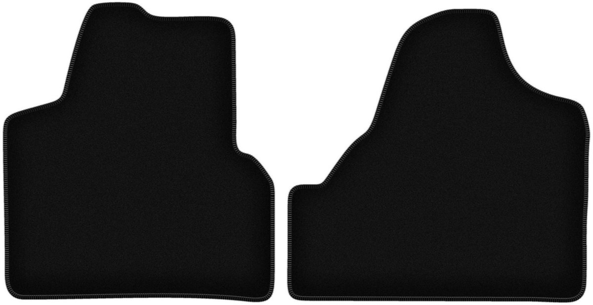 BASIC zwarte velours matten voor: Citroen Jumpy II bestelbus (2007-2016)