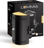LUMMIA® Stekkerlamp - Bewegingssensor Lamp Binnen - Nachtlampje Stopcontact - Stekkerspot - Halfrond - 2700K - ABS-Kunststof - 9.0 x 4.5 cm