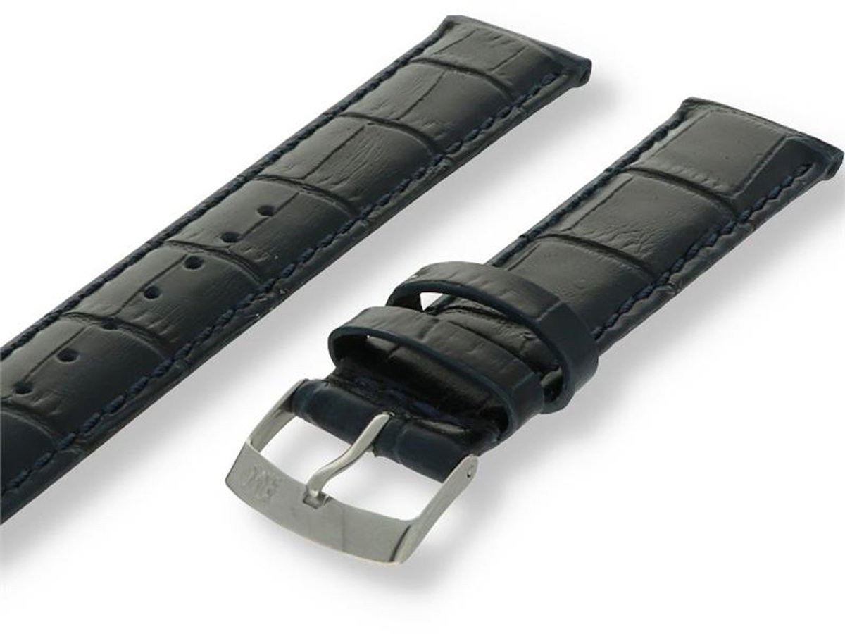 Morellato PMX062SAMBA PF Horlogebandje - Leer - Donkerblauw - 16 mm