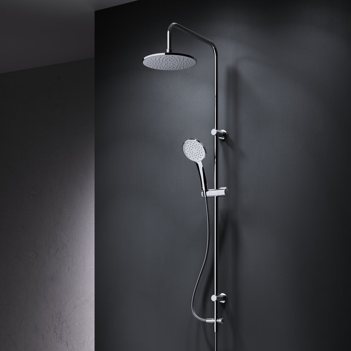 AM.PM Hit - Regendouche zonder kraan - Chroom Doucheset - Handdouche met 1 functie - Hoofddouche 22 cm