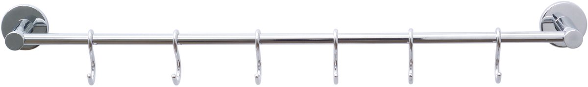tesa keukenstrip LO verchroomd 6 haken badkamer keuken zelfklevend zonder boren – 535x43x45mm