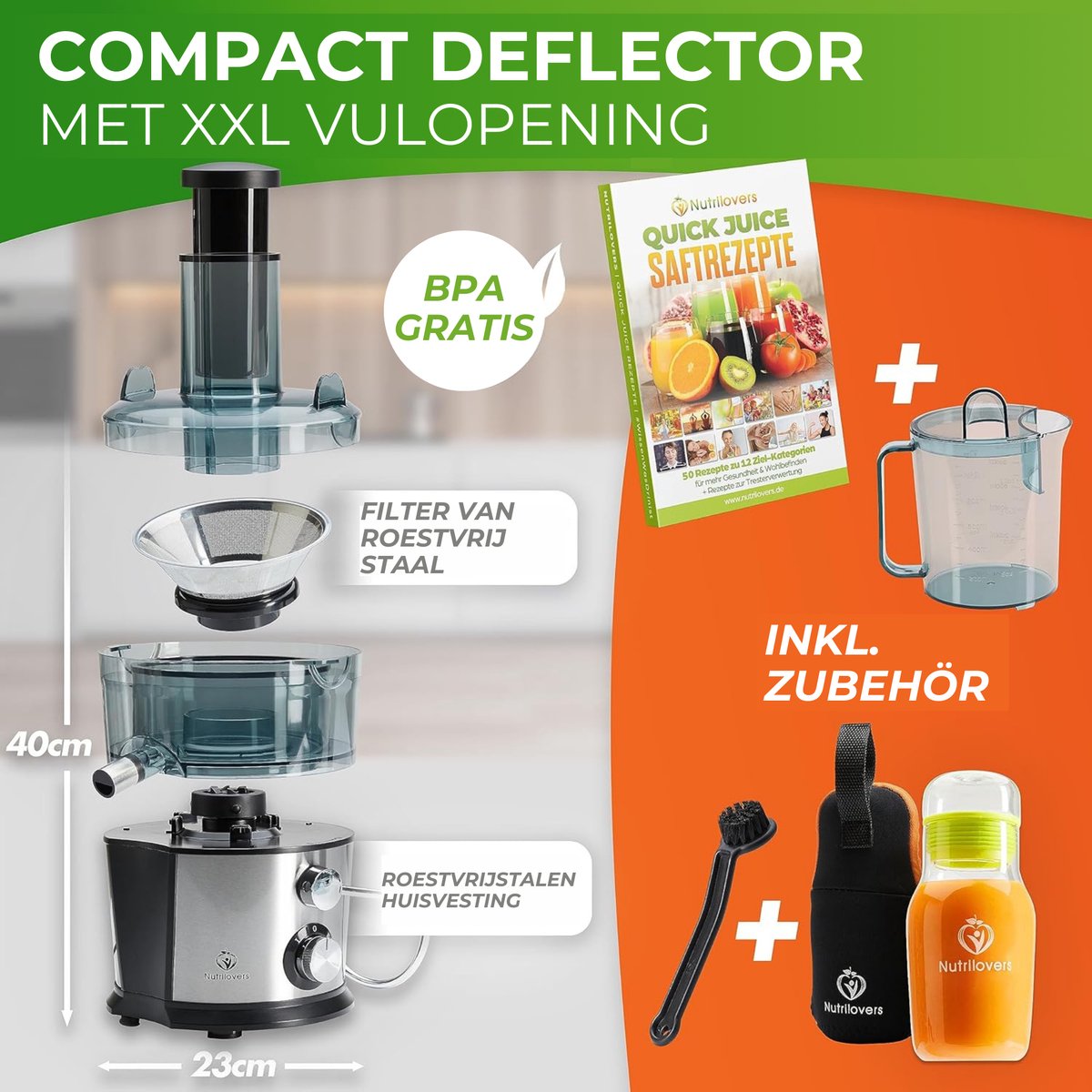 Nutrilovers testwinnaar QUICK-JUICER roestvrijstalen fruit thumbnail 3