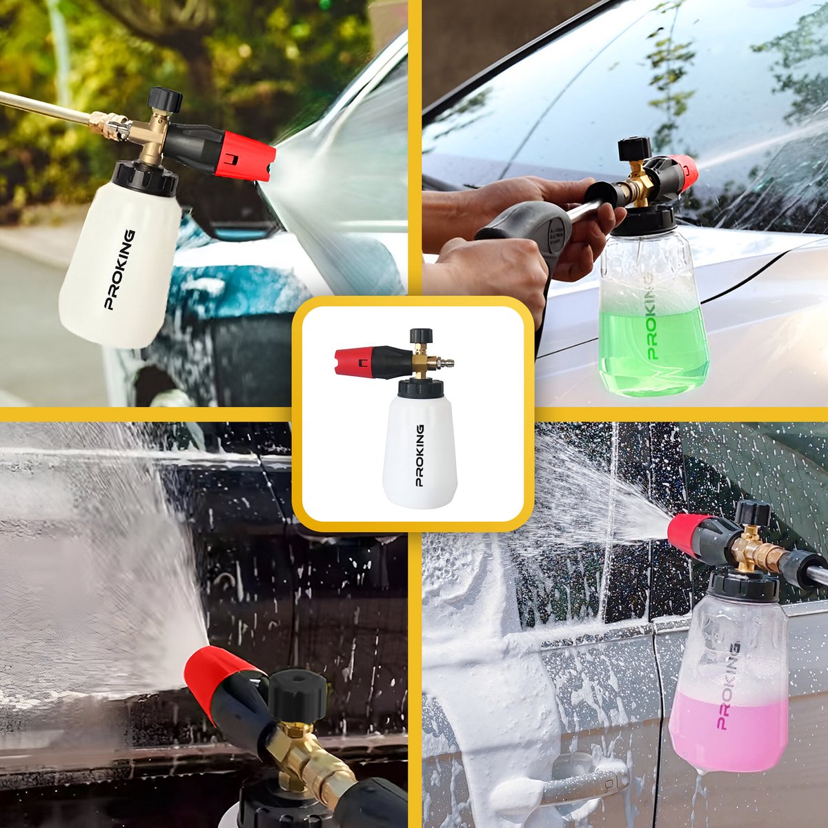 PROKING Snow Foam Cannon - Karcher K2 K3 K4 K6 K7 - auto foam gun - 1000ml – foto 4