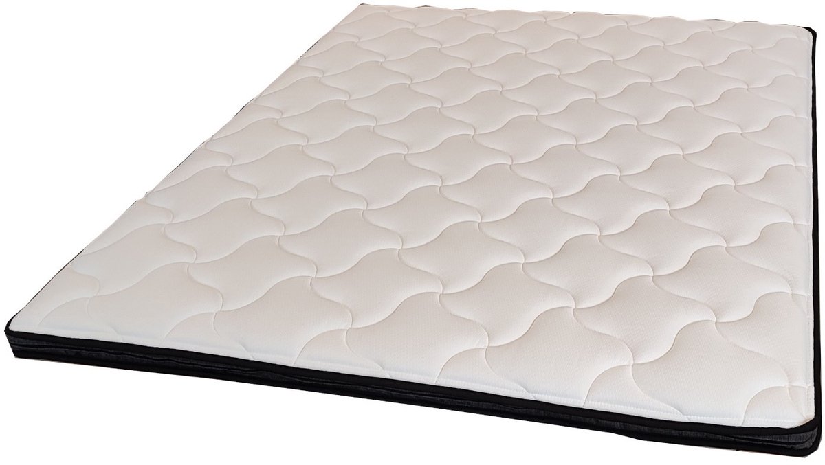 HR Topdekmatras Emir - Zwart - 180x200 - 10 cm dik - Anti-Allergie - Afritsbare en wasbare hoes