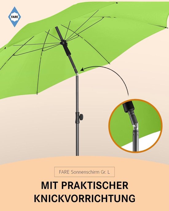 Outsunny Zweefparasol 260 cm met UV-bescherming 50 waterafstotend, met