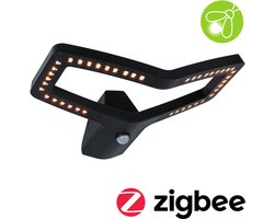 Paulmann LED-wandarmatuur voor buiten Smart Home Zigbee 3.0 Alara Schemergestuurde bewegingsmelder (IR) IP44 hoekig 375 × 270… - 2200K 10W 450lm 230V Antraciet Metaal