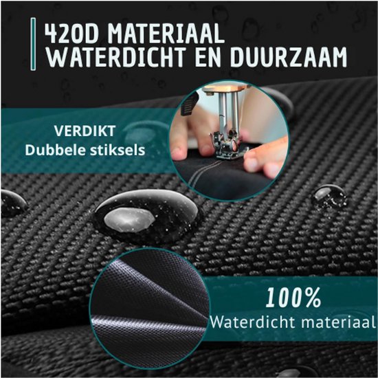 Hoes voor buitenmeubels, 180 x 140 x 85 cm - 420D Oxford waterdicht, winddicht, UV-bestendig, terrastafel en stoelhoes met trekkoord, rotan tafelbeschermer