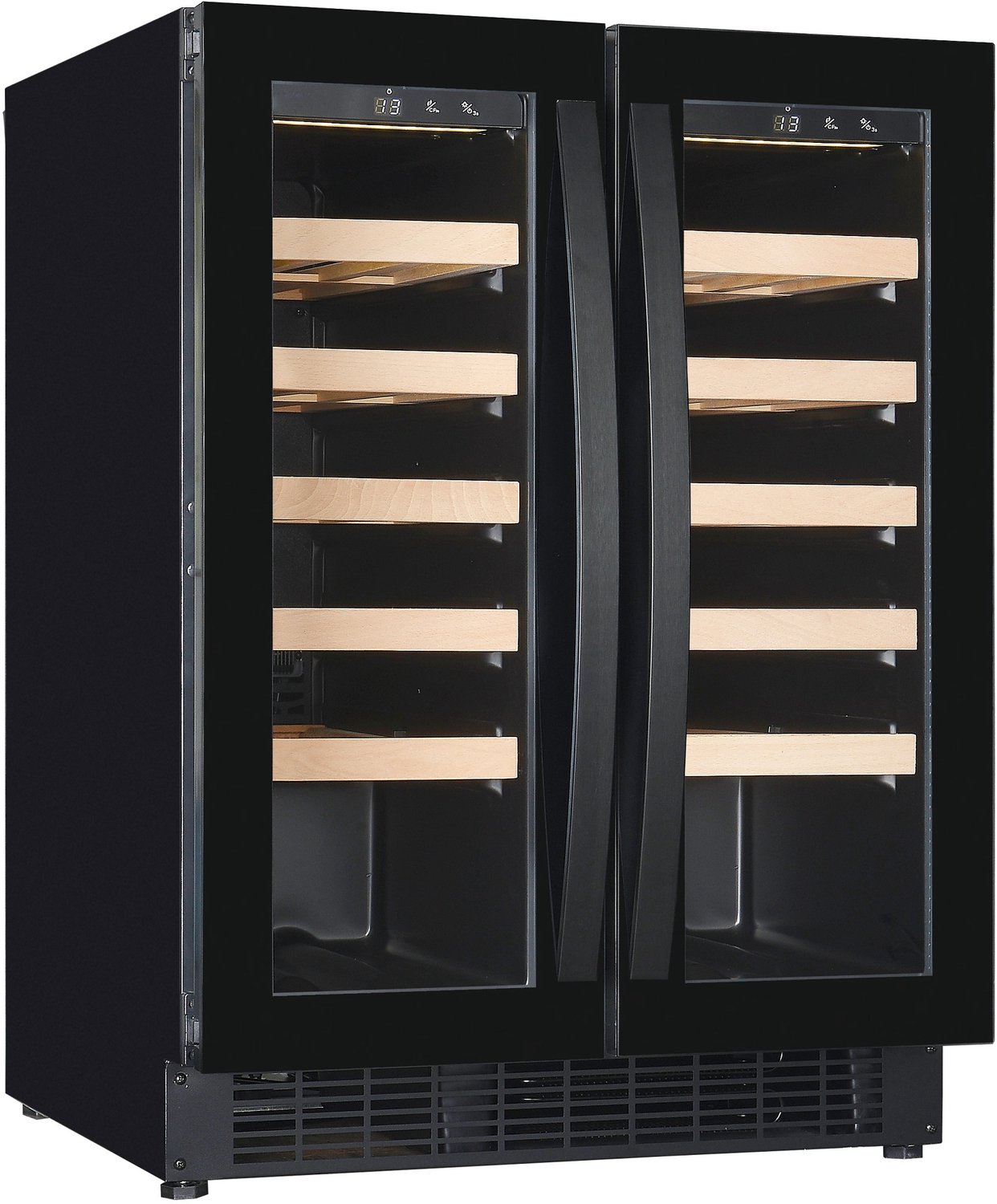 Combisteel Wijnkoelkast 2 Deuren 100l Dual Zone - CombiSteel 7525.0030 - Horeca & Professioneel Zwart