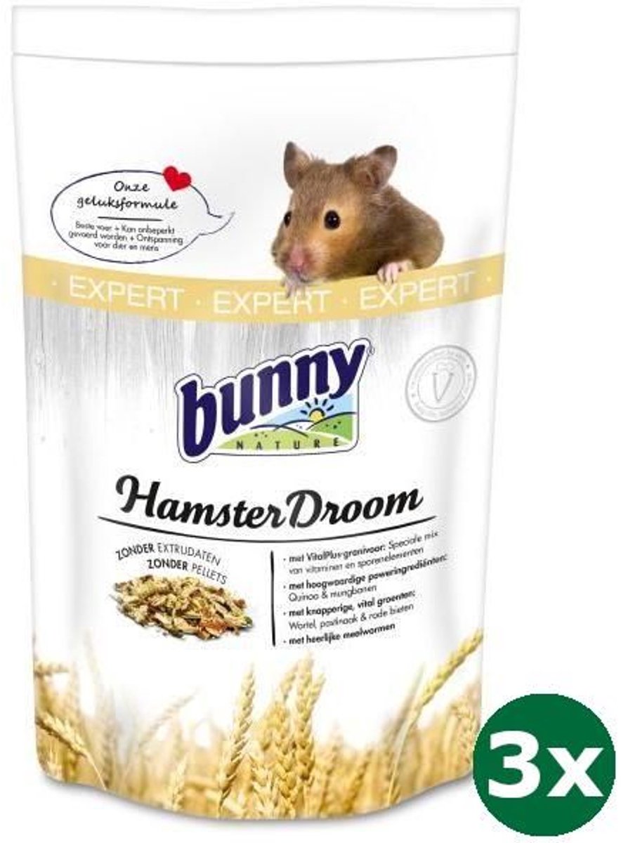 3x500 gr Bunny nature hamsterdroom expert