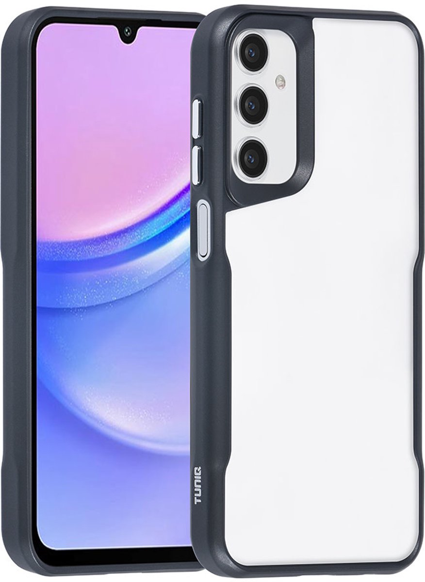 TUNIQ telefoonhoesje voor Samsung Galaxy A15 5G - Siliconen backcover - Zwart