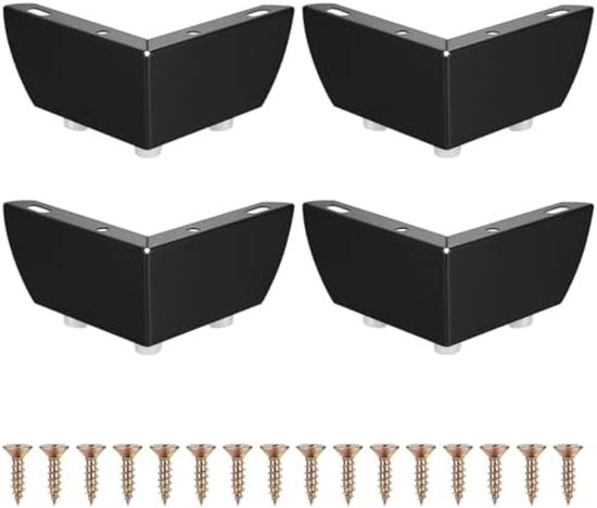 4 stuks meubelpoten moderne metalen bankpoten driehoek tv