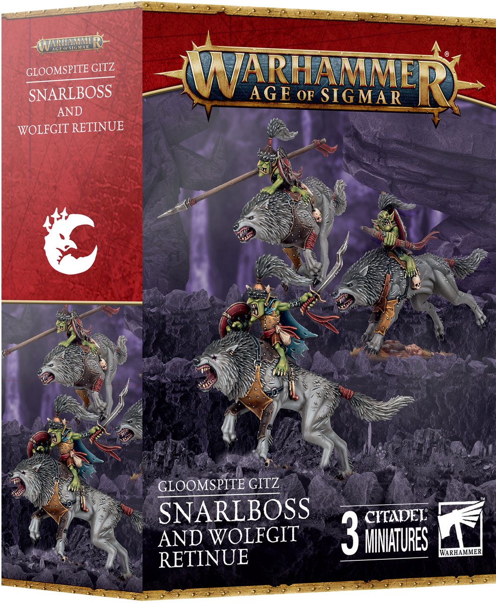 Gloomspite Gitz Snarlboss & Wolfgit Retinue
