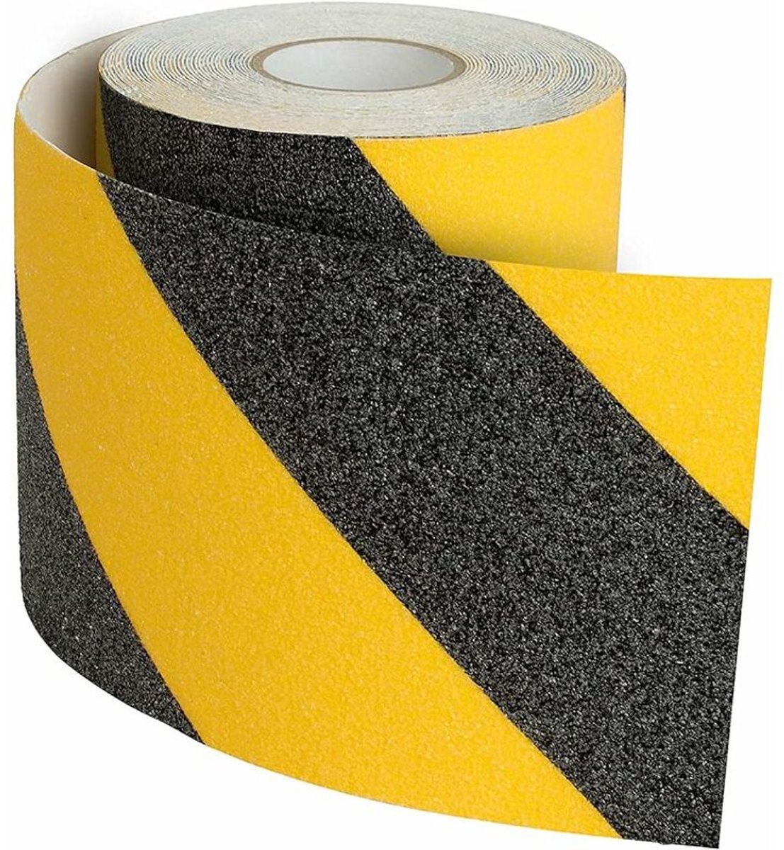 Geschikt voor Antislip. Antisliptape. Plakband voor veiligheid. Gebruik binnen en buiten (zwart en geel. 10 cm × 10 m)