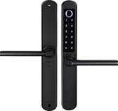 Bol.com Smart Lock - Slim deurslot - Vingerafdruk - Pincode - App ondersteuning - Kaartscan - Slim slot - Aluminium - Zwart aanbieding