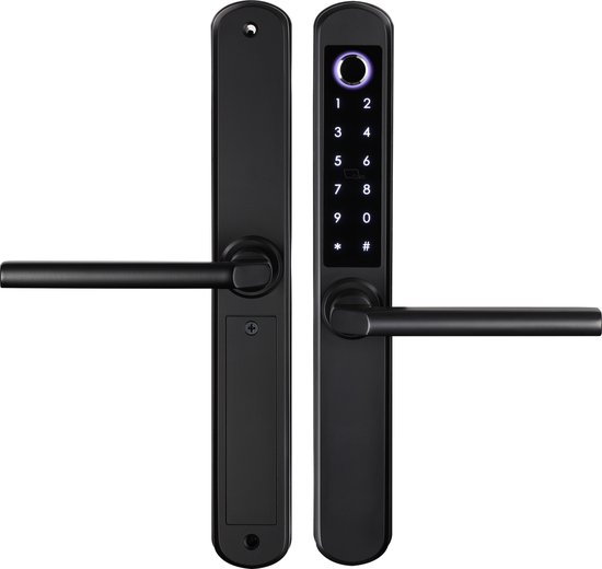 Klink Smart One | Slim Deurslot - RVS & Zwart