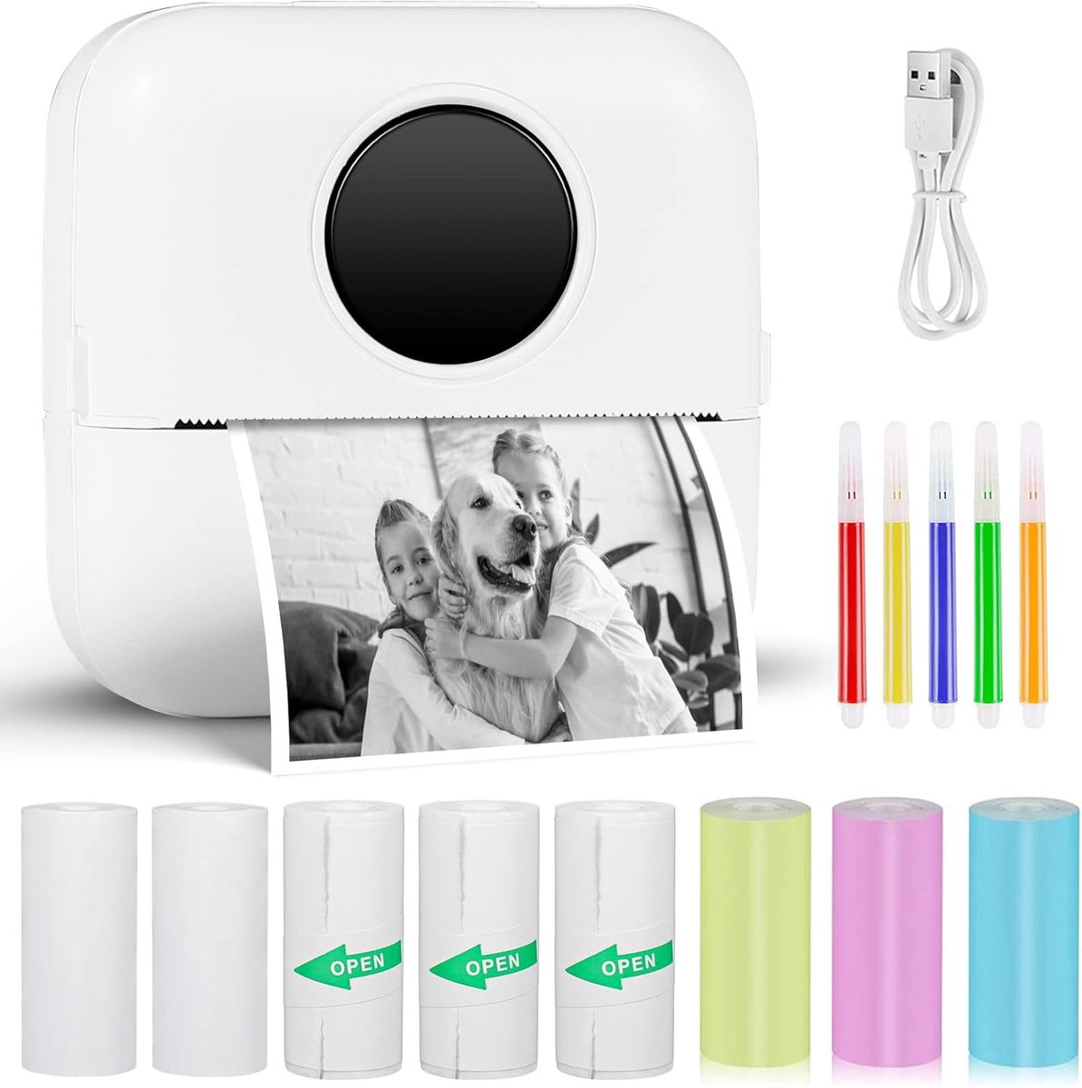 Draagbare Mini Fotoprinter voor Smartphone – Thermische, Draadloze Foto- en Dagboekprinter