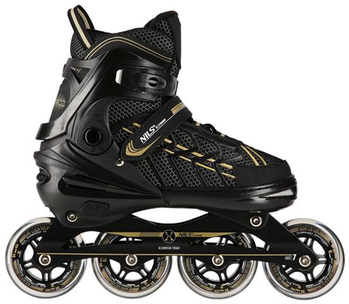 Nils Extreme NA1128 Inlineskates Ventilatie ABEC7 Lagers Mesh Zwart