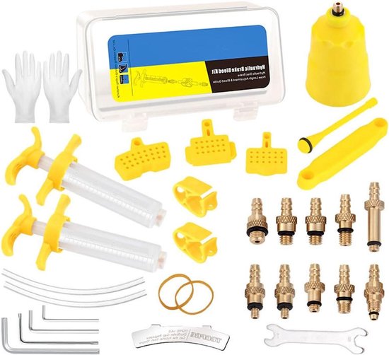 Clarks Cycle Systems Universele hydraulische schijfremontluchtingsset compatibel met Clarks, Shimano, Avid, Sram, Magura en de meeste andere merken