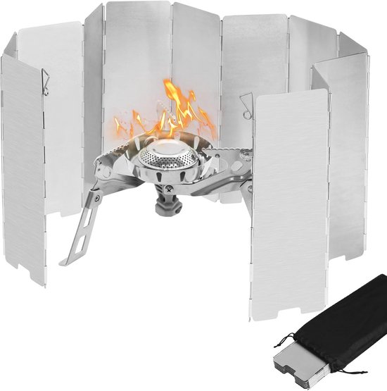 Kamp Kooktoestel 3500W Met Piëzo-Ontsteking - Opvouwbaar En Winddicht Gasfornuis Voor Buitenactiviteiten