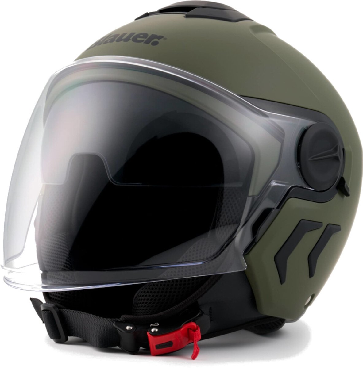 Blauer Demi Jet DJ-01 Monocolor Mat Groen Jethelm - Maat XS - Helm