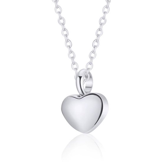Pendentif en frêne de Luxe | Coeur | Avec chaîne | Bijoux en frêne | Couleur argent | En tant que chaîne | Bijoux commémoratifs | Urne | Incl. Comme remplissage
