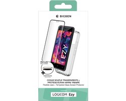 Bigben Connected, 2-in-1 beschermend pakket Soft Case voor Logicom EZY en screenprotector 9H, Transparant