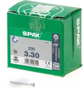 Spax Spaanplaatschroef Verzinkt PK 3.0 x 30 (200) - 200 stuks