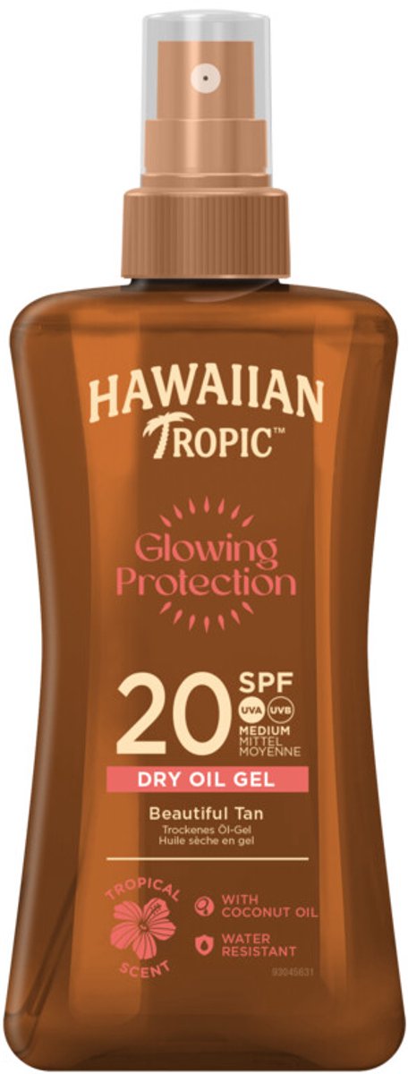 Goedkoopste 2x Hawaiian Tropic Zonneolie Protective Dry Spray SPF 20 200 ml