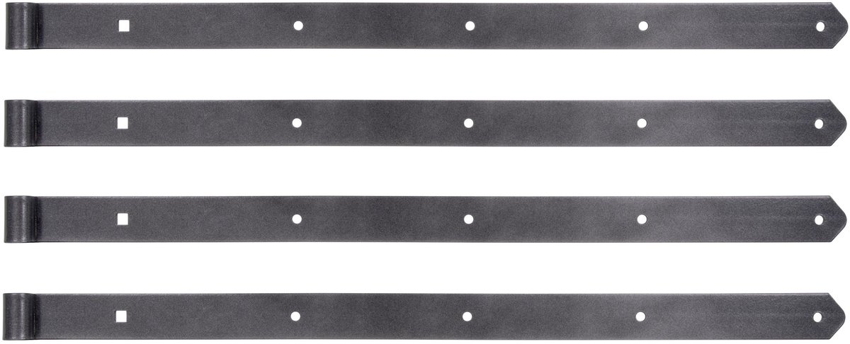 Alberts 822729 DURAVIS® rechte duimheng met afgerond uiteinde, zwart diamant duplex gecoat, rol-Ø 16 mm, afmetingen 800 x 45 mm, set van 4