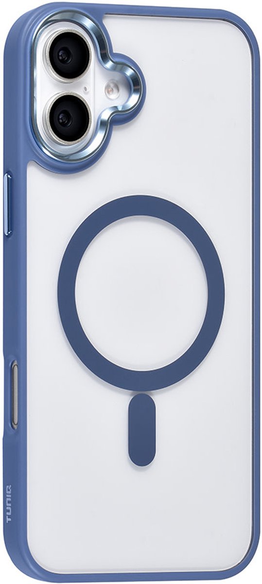 TUNIQ telefoonhoesje voor Apple iPhone 16 Plus - MagSafe siliconen backcover - Blauw