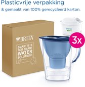 BRITA Marella Waterfilterkan Blauw 2.4L - met 3 MAXTRA PRO AIO Filters - Duurzaam verpakt
