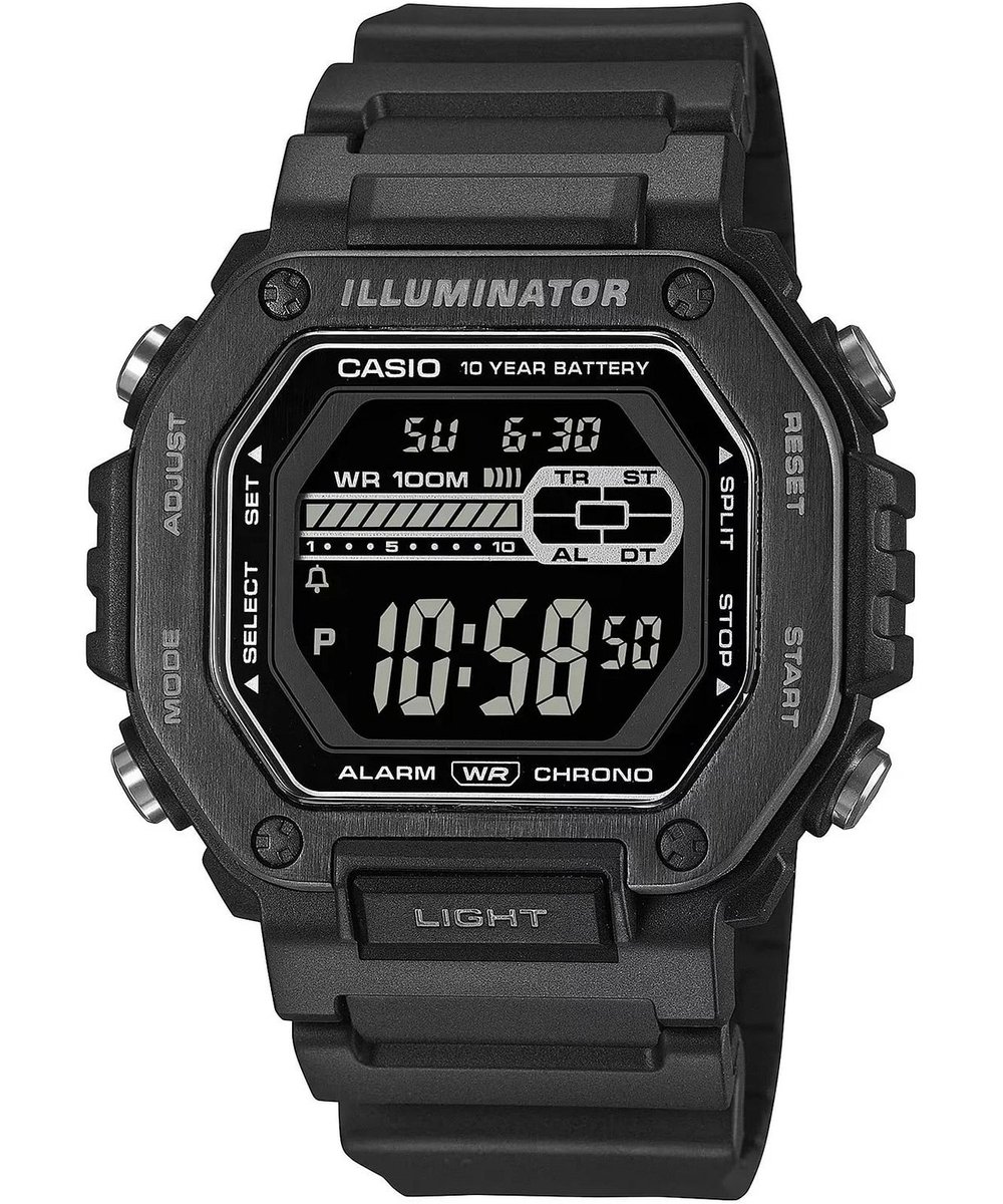 Casio Casio Collection MWD-110HB-1BVEF Horloge - Kunststof - Zwart - Ø 45 mm