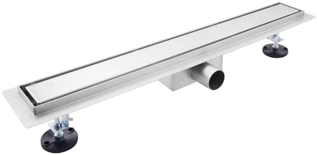 FugaFlow Eccelente Anta douchegoot badkamer 120cm met gesloten rooster met vloerflens RVS