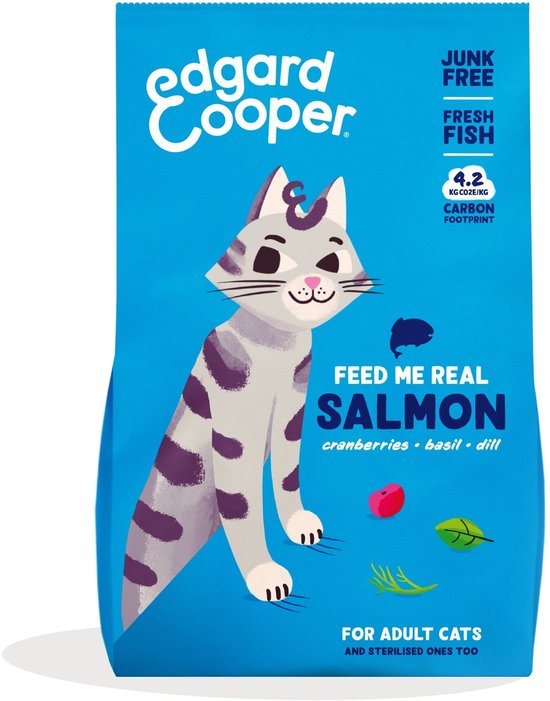 Edgard & Cooper Kattenvoer Brokjes - Graanvrij - Verse Zalm - 4kg