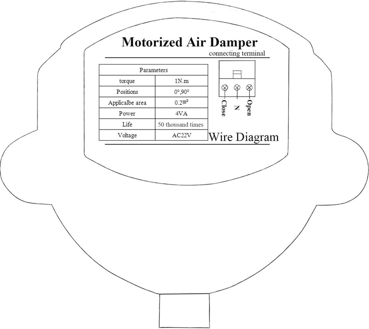 Elektrische Luchtklep voor Ventilatie 220V - Afsluitklep voor Regelkleppen met Diverse Buitendiameters